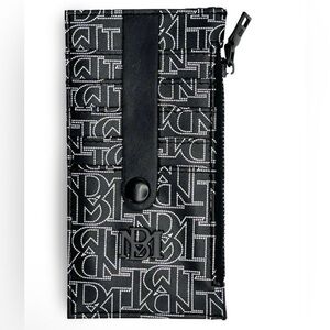 Badgley Mischka Black and White Logo Card Holder
